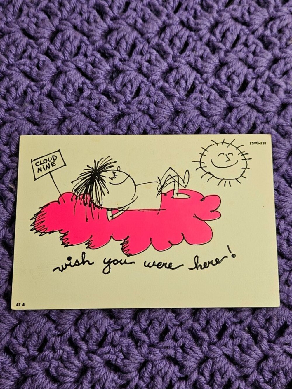 Wish You Were Here Cloud Nine Postcard